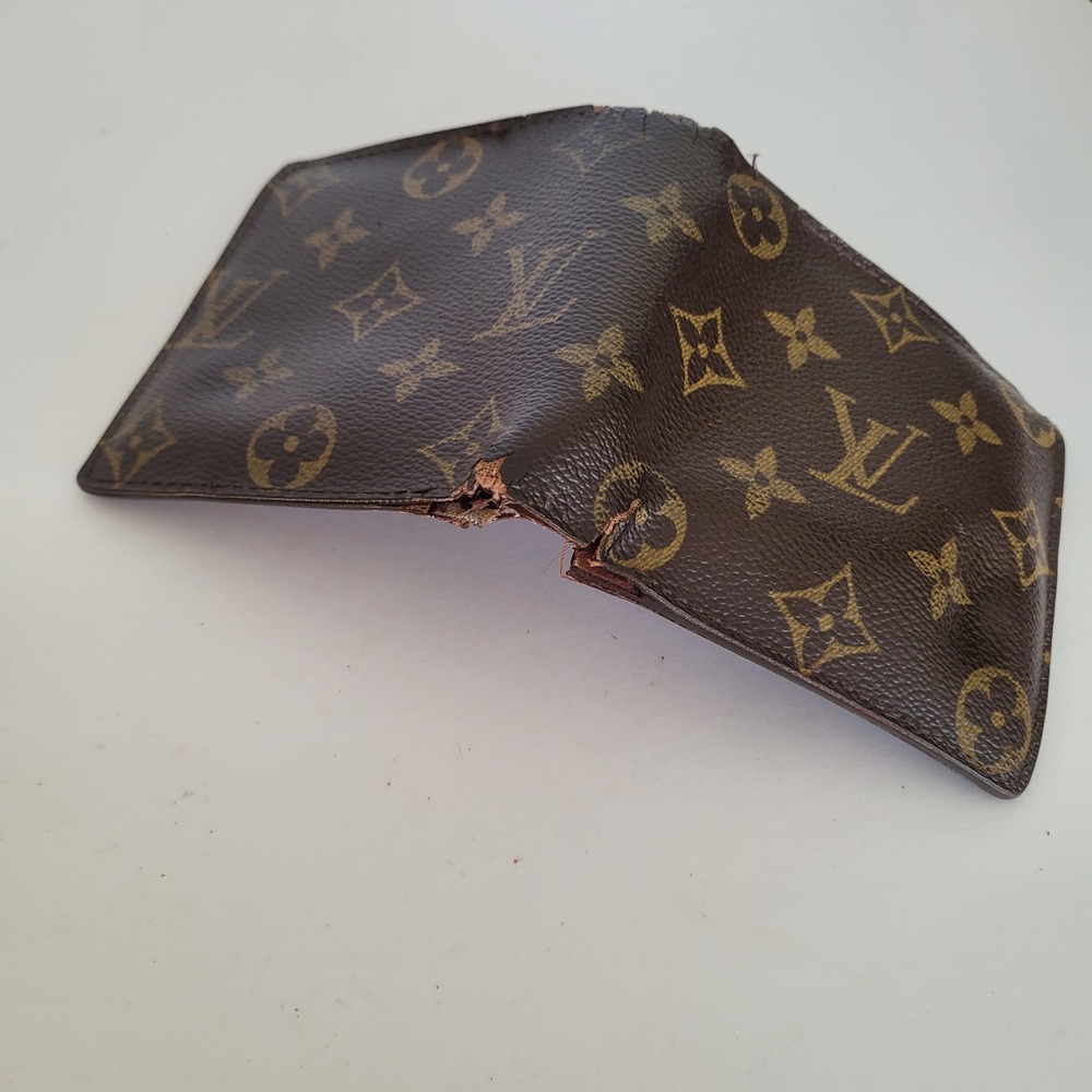 Louis Vuitton Monogram Bifold Wallet Brown CA0024 Made in Spain Project Piece - Picture 11 of 15